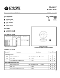 DS402ST09 datasheet: 900V rectifier diode DS402ST09