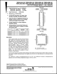 TIBPAL20R4-15CFN datasheet:  HIGH-PERFORMANCE IMPACT(TM) PAL(R) CIRCUITS TIBPAL20R4-15CFN