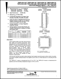 TIBPAL20R4-15CNT datasheet:  HIGH-PERFORMANCE IMPACT(TM) PAL(R) CIRCUITS TIBPAL20R4-15CNT