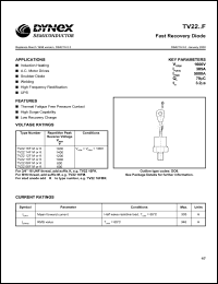 TV2216FK datasheet: 1600V fast recovery diode TV2216FK