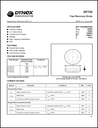 DF75225 datasheet: 2500V fast recovery diode DF75225