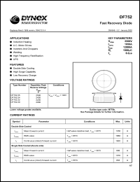 DF75222 datasheet: 2200V fast recovery diode DF75222