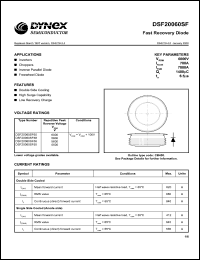 DSF20060SF58 datasheet: 5800V fast recovery diode DSF20060SF58