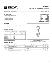 ACR44U08LE datasheet: 800V fast turn-off assymmetric thyristor ACR44U08LE