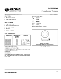 DCR820SG61 datasheet: 6100V phase control thyristor DCR820SG61