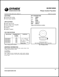 DCR818SG46 datasheet: 4600V phase control thyristor DCR818SG46