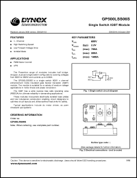 GP500LSS06S datasheet: Single switch IGBT module GP500LSS06S