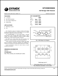 GP250MHB06S datasheet: Half bridge IGBT module GP250MHB06S