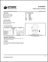 DCR504ST12 datasheet: 1200V phase control thyristor DCR504ST12