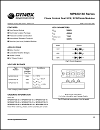 MP02HBP130-18 datasheet: 1800V phase control dual SCR, SCR/diode modules MP02HBP130-18