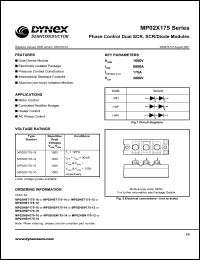 MP02HBN175-14 datasheet: 1400V phase control dual SCR, SCR/diode modules MP02HBN175-14