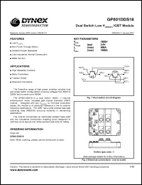 GP801DDS18 datasheet: 1800V dual switch low V IGBT module GP801DDS18