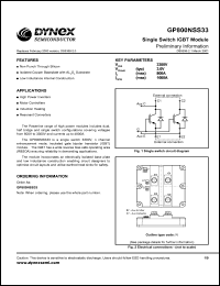 GP800NSS33 datasheet: 3300V single switch IGBT module GP800NSS33