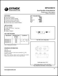 MP04HB910-26 datasheet: 2600V dual rectifier diode module MP04HB910-26