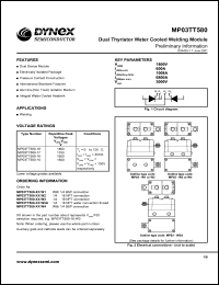 MP03TT580-17 datasheet: 1700V dual thyristor water cooled welding module MP03TT580-17