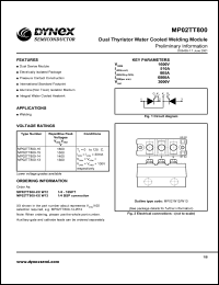 MP02TT800-13 datasheet: 1300V dual thyristor water cooled welding module MP02TT800-13