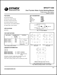 MP04TT1400-28 datasheet: 2800V dual thyristor water cooled welding module MP04TT1400-28