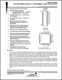 TIBPAL22V10-20MWB datasheet:  HIGH-PERFORMANCE IMPACT-X(TM) PROGRAMMABLE ARRAY LOGIC CIRCUITS TIBPAL22V10-20MWB