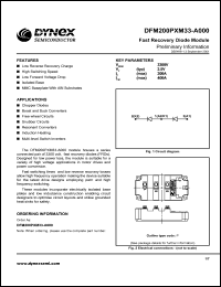 DFM200PXM33-A000 datasheet: 3300V fast recovery diode module DFM200PXM33-A000