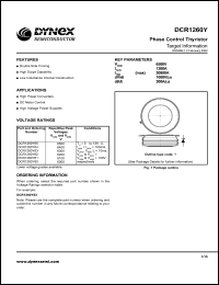 DCR1260Y64 datasheet: 6400V phase control thyristor DCR1260Y64