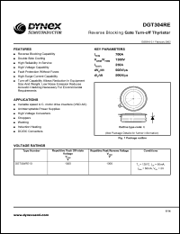 DGT304RE13 datasheet: 700V reverse blocking gate turn-off thyristor DGT304RE13