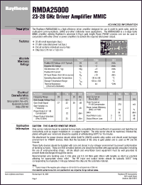 RMDA25000 datasheet: 23-28 GHz driver amplifier MMIC RMDA25000