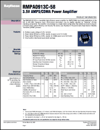 RMPA0913C-58 datasheet: 3.5V AMPS/CDMA power amplifier RMPA0913C-58