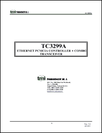 TC3299A datasheet: Ethernet PCMCIA controller+COMBO transceiver TC3299A