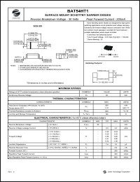 BAT54HT1 datasheet: 30 V, 200 mA surface mount schottky barrier diode BAT54HT1