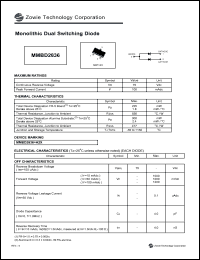 MMBD2836 datasheet: 75 V,   monolithic dual switching diode MMBD2836