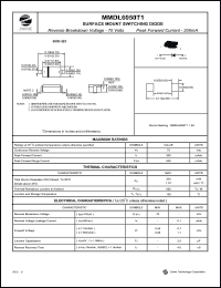 MMDL6050T1 datasheet: 70 V, 200 mA surface mount switching diode MMDL6050T1