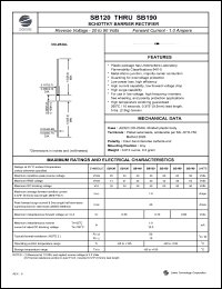 SB160 datasheet: 60 V, 1 A schottky barrier rectifier SB160
