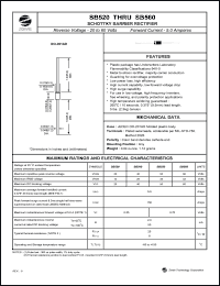 SB550 datasheet: 50 V, 5 A schottky barrier rectifier SB550