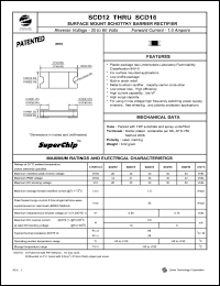 SCD13 datasheet: 30 V, 1 A surface mount schottky barrier rectifier SCD13
