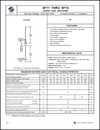 SF11 datasheet: 50 V, 1.0 A super fast rectifier SF11