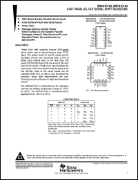 SNJ54HC164FK datasheet:  8-BIT PARALLEL-OUT SERIAL SHIFT REGISTERS SNJ54HC164FK