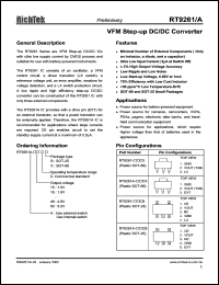 RT9261A-16CX datasheet: 1.6V VFM step-up DC/DC converter RT9261A-16CX