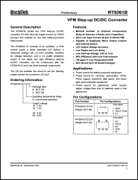 RT9261B-43CB datasheet: 4.3V VFM step-up DC/DC converter RT9261B-43CB