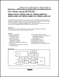 BR93LC46FJ-W datasheet: 64 x 16 bits serial EEPROM BR93LC46FJ-W