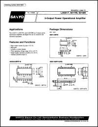 LA6517M datasheet: 2-output power operational amplifier LA6517M