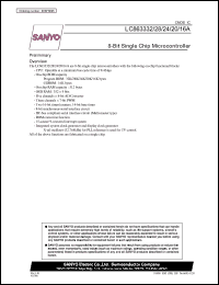 LC863332 datasheet: 8-bit single chip microcontroller LC863332