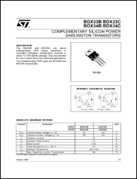 BDX33B datasheet: Transil array for ESD protection BDX33B