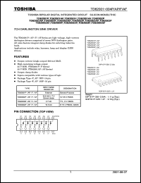 TD62004AP datasheet: 7CH darlington sink driver TD62004AP