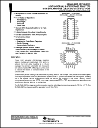 SN74ALS323DW datasheet:  8-BIT UNIVERSAL SHIFT/STORAGE REGISTERS WITH SYNCHRONOUS CLEAR AND 3-STATE OUTPUTS SN74ALS323DW