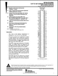 SN74ALVCH162831DBBR datasheet:  1-BIT TO 4-BIT ADDRESS REGISTER/DRIVER WITH 3-STATE OUTPUTS SN74ALVCH162831DBBR