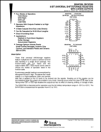 SN74F299DW datasheet:  UNIVERSAL SHIFT / STORAGE REGISTERS SN74F299DW