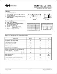 1N4148-T1 datasheet: Fast switching diode 1N4148-T1