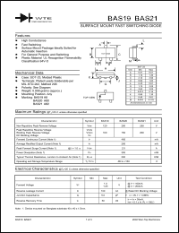 BAS19-T1 datasheet: Surface mount fast switching diode BAS19-T1