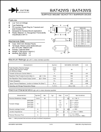 BAT42WS-T1 datasheet: Surface mount schottky barrier diode BAT42WS-T1