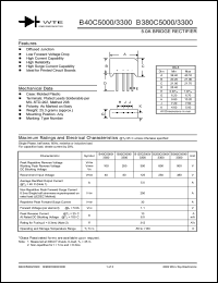 B40C5000 datasheet: 100V, 5.0A bridge rectifier B40C5000